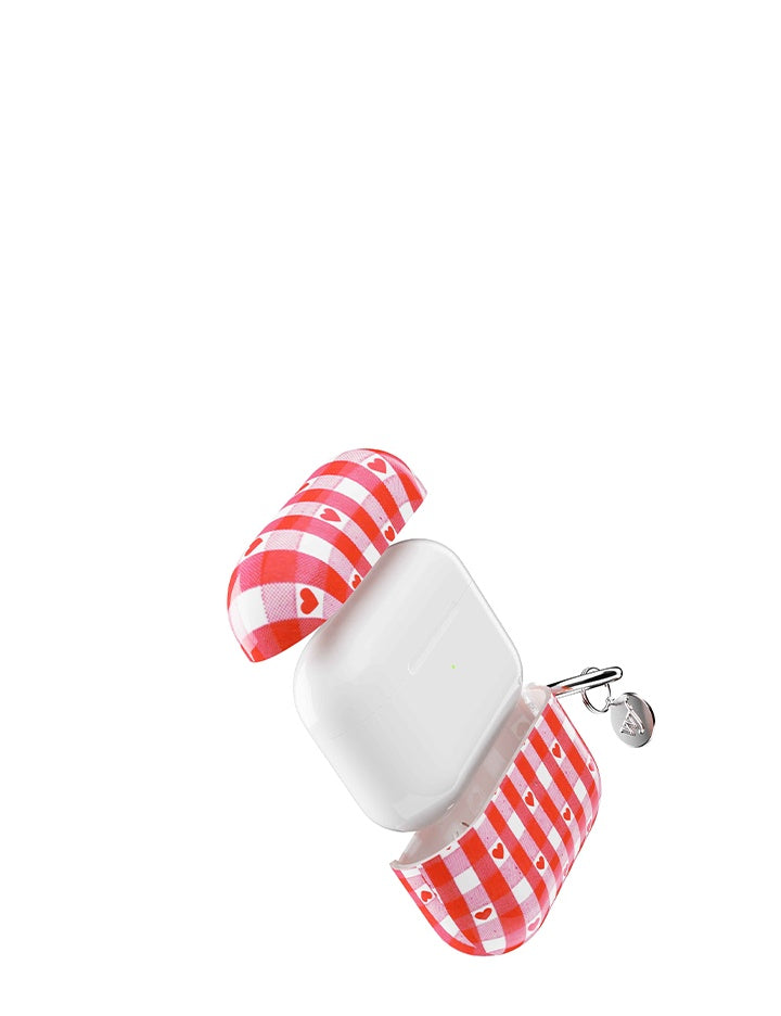 Wildflower Cases Red Gingham Hearts AirPodsAirpod Gen 3 Case
