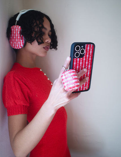 Wildflower Cases Red Gingham Hearts AirPodsAirpod Gen 3 Case