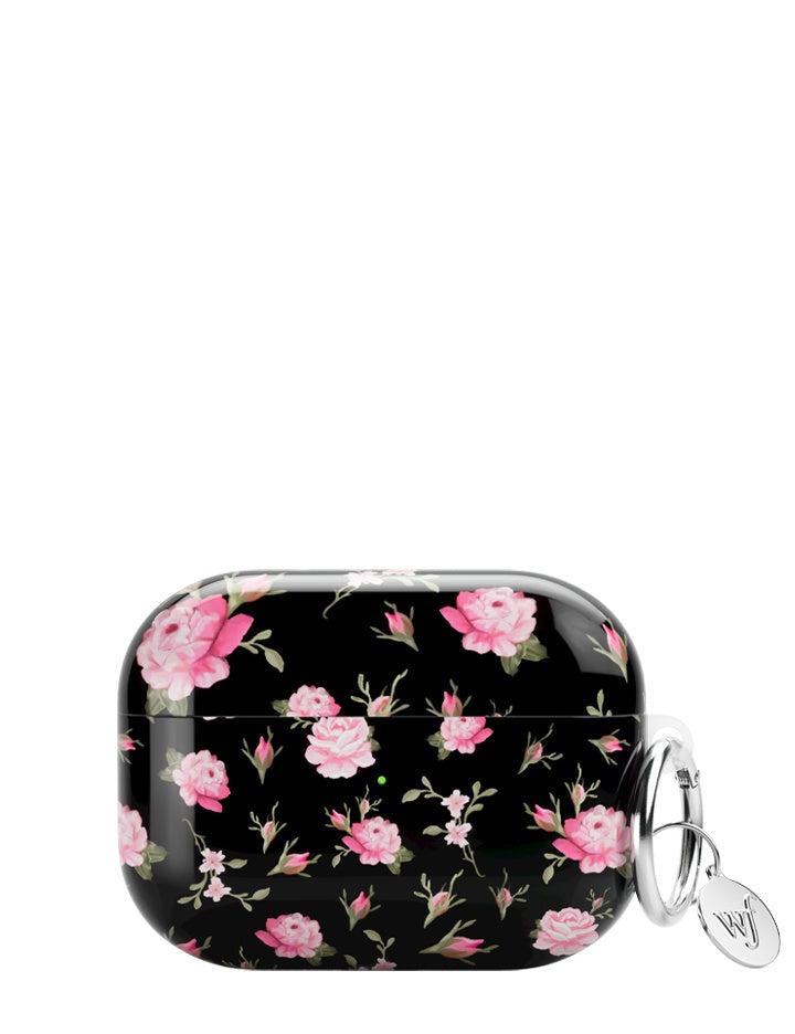 Wildflower Cases Black and Pink Floral AirPodsAirpod Pro Gen 2 Case