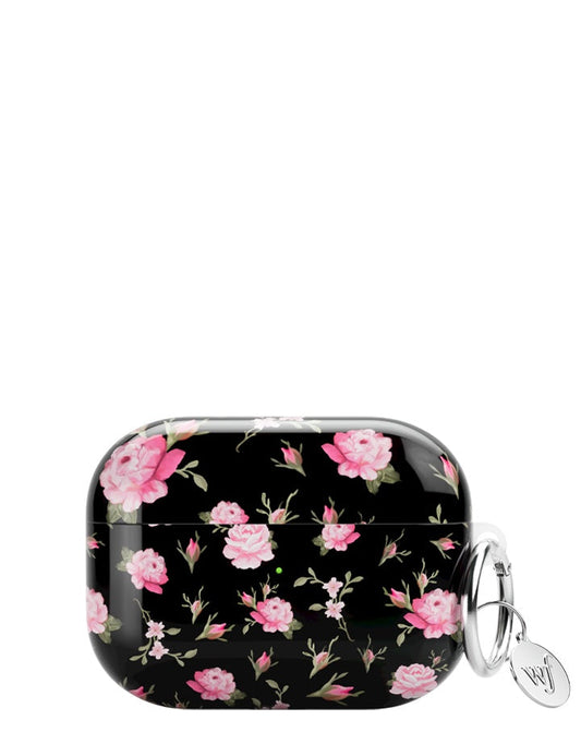 Wildflower Cases Black and Pink Floral AirPodsAirpod Pro Gen 2 Case