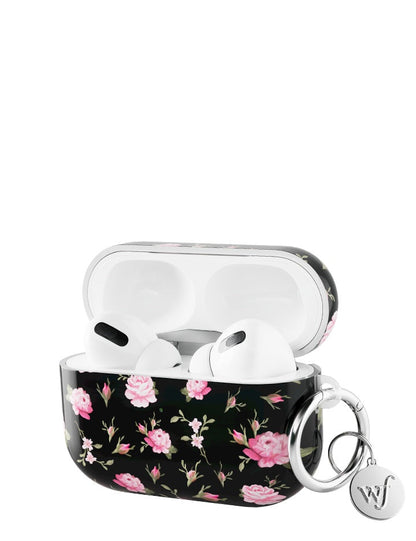 Wildflower Cases Black and Pink Floral AirPodsAirpod Pro Gen 2 Case