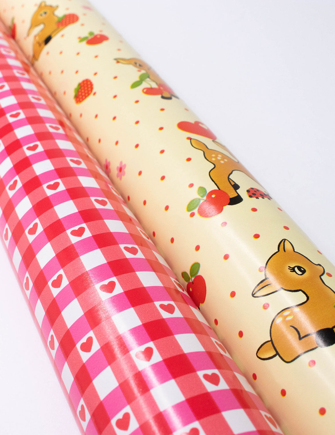 Wildflower Cases Oh Deer and Red Gingham Hearts Gift Wrap - 2 Pack