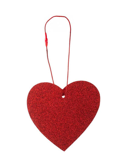 Wildflower Cases Red Glitter Heart Hangtag - Set of 10