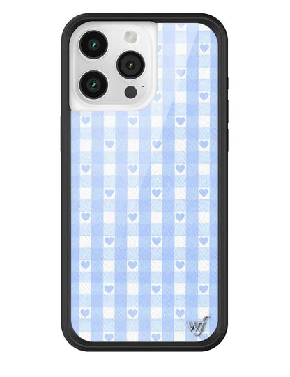 Wildflower Cases Gingham Hearts - Blue iPhone 15 Pro Max Case