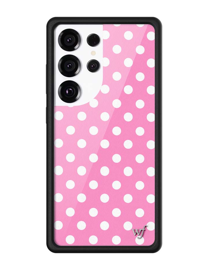 Wildflower Cases Polka Dot - Pink and White Samsung Galaxy CaseGalaxy S25 Ultra Case