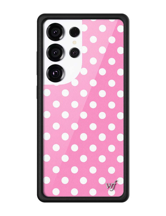 Wildflower Cases Polka Dot - Pink and White Samsung Galaxy CaseGalaxy S25 Ultra Case