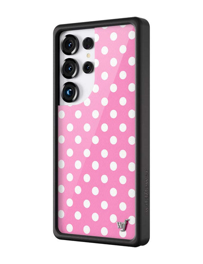 Wildflower Cases Polka Dot - Pink and White Samsung Galaxy CaseGalaxy S25 Ultra Case