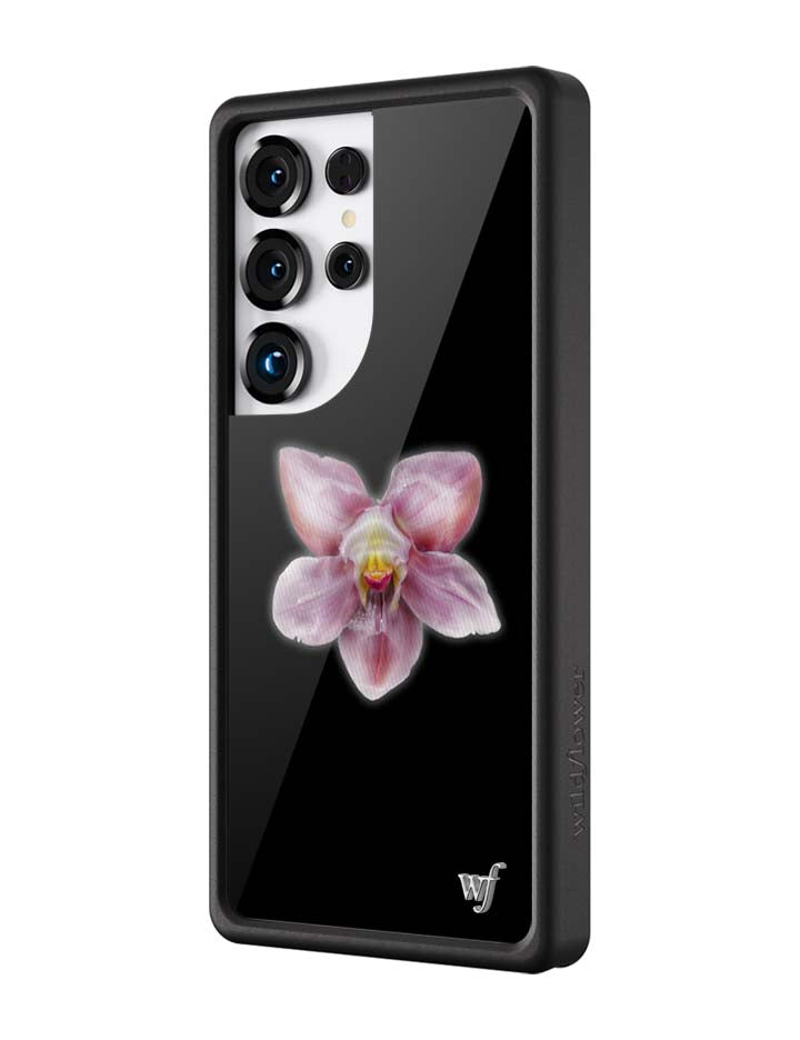 Wildflower Cases Orchid - Black Samsung Galaxy CaseGalaxy S25 Ultra Case