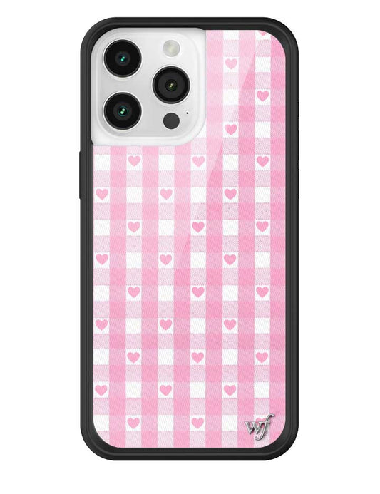 Wildflower Cases Gingham Hearts - Pink iPhone 15 Pro Max Case