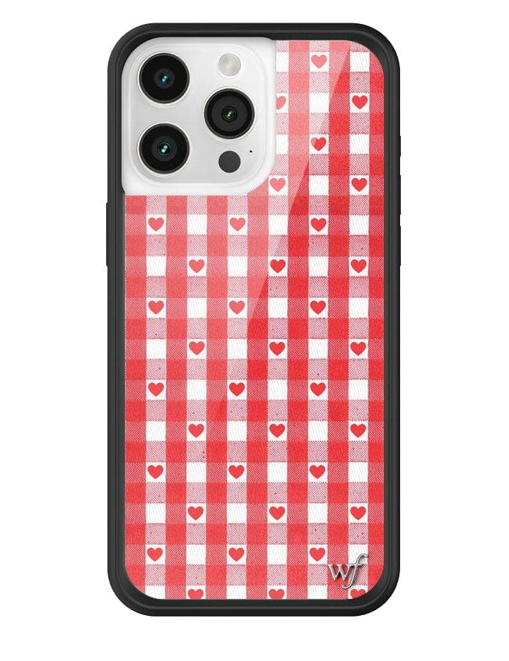Wildflower Cases Gingham Hearts - Red iPhone 15 Pro Max Case