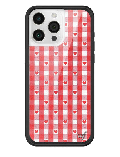 Wildflower Cases Gingham Hearts - Red iPhone 15 Pro Max Case