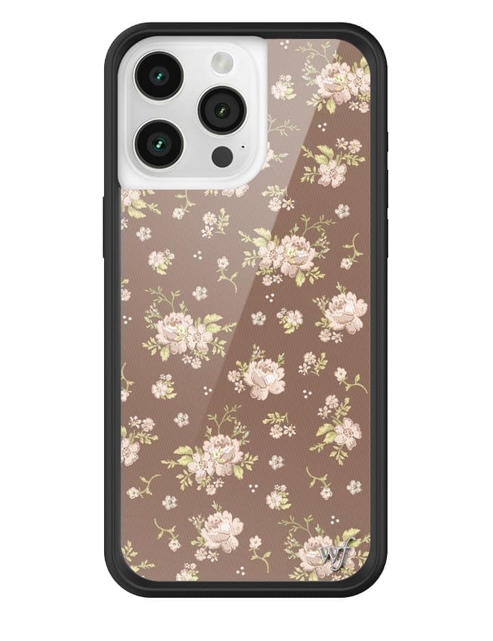 Wildflower Cases Brown Floral iPhone 15 Pro Max Case