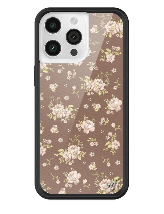 Wildflower Cases Brown Floral iPhone 15 Pro Max Case