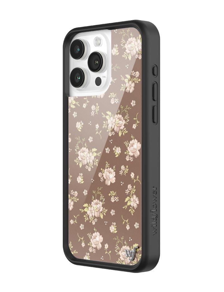 Wildflower Cases Brown Floral iPhone 15 Pro Max Case